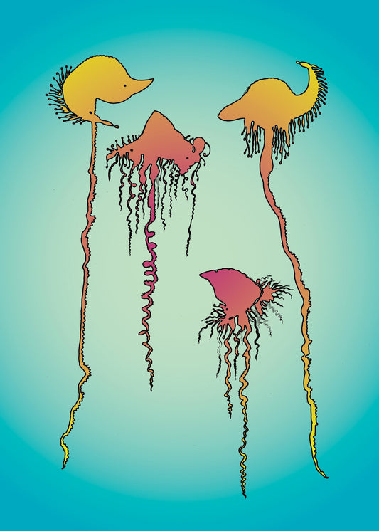 Jellyfish – antique art print from Ninska Designs