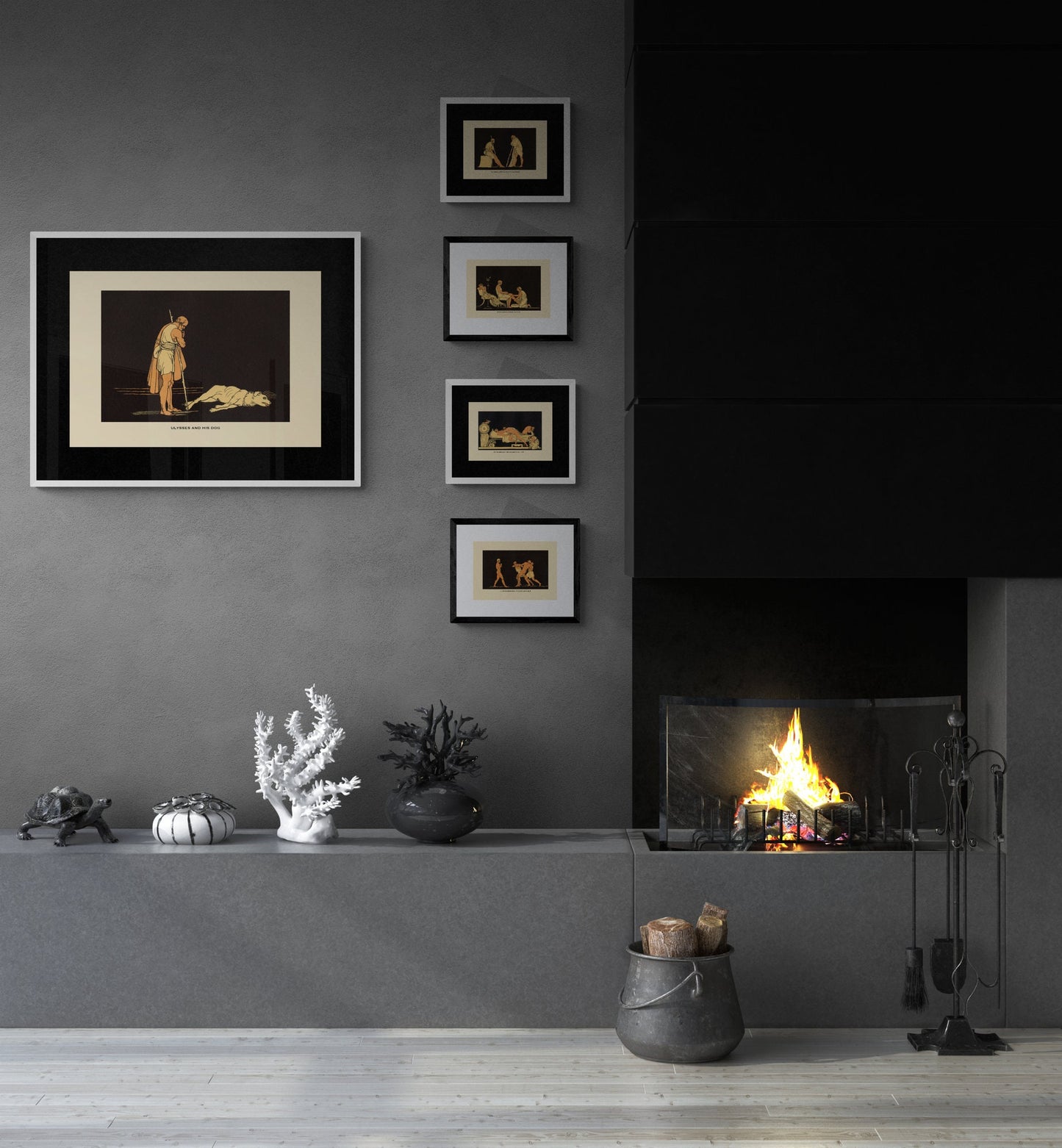 Andromache fainting on the Wall Print