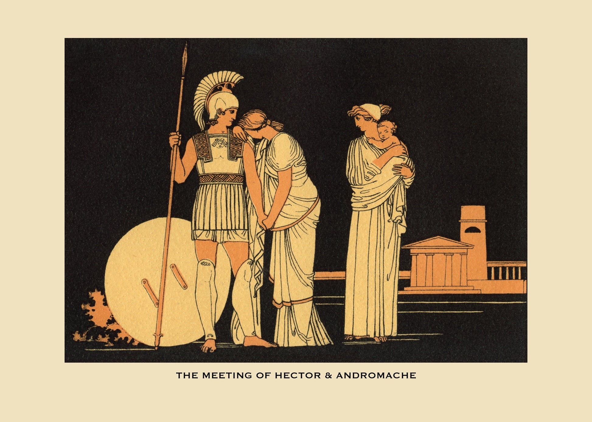 The Meeting of Hector & Andromache Print – antique art print from Ninska Designs