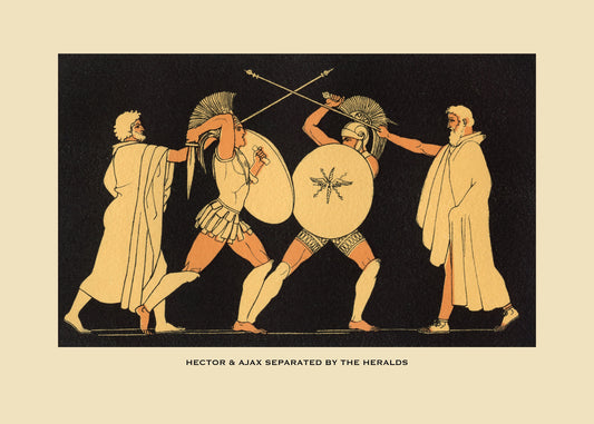 Hector & Ajax separated by the Heralds Print – antique art print from Ninska Designs