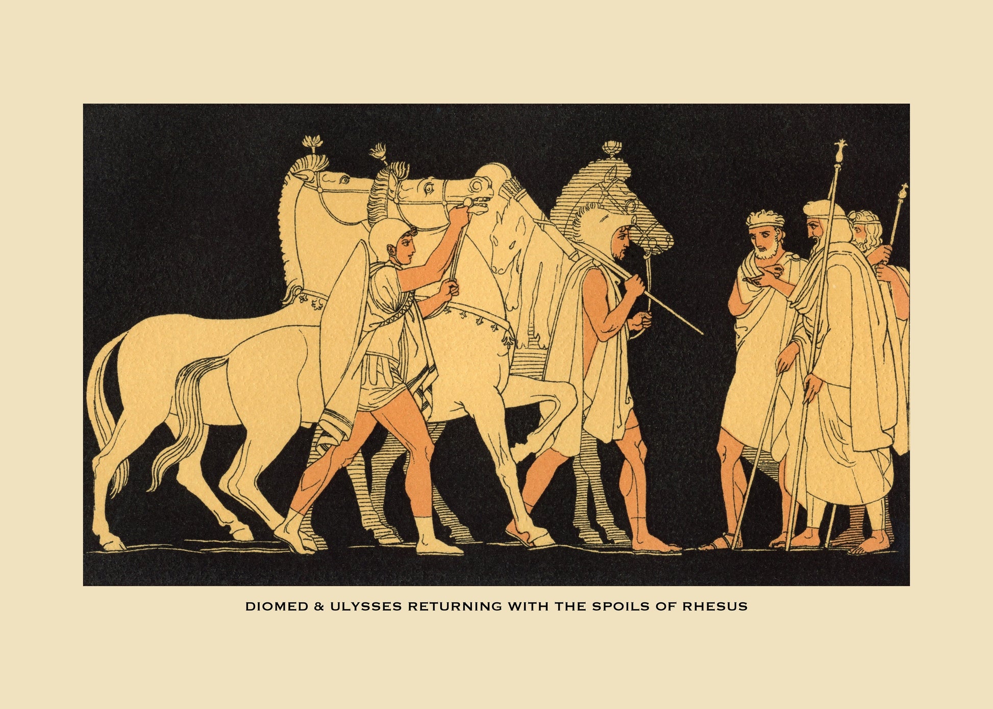 Diomed & Ulysses returning with the spoils of Rhesus Print – antique art print from Ninska Designs