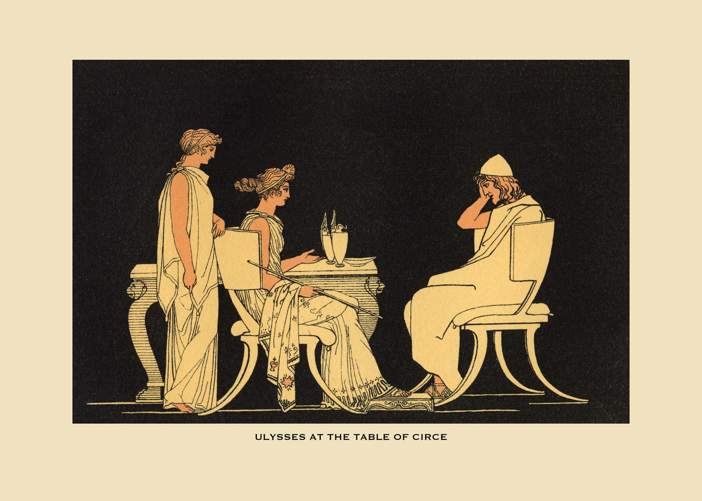 Ulysses at the table of Circe Print – antique art print from Ninska Designs