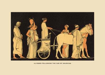 Ulysses following the car of Nausicaa Print – antique art print from Ninska Designs