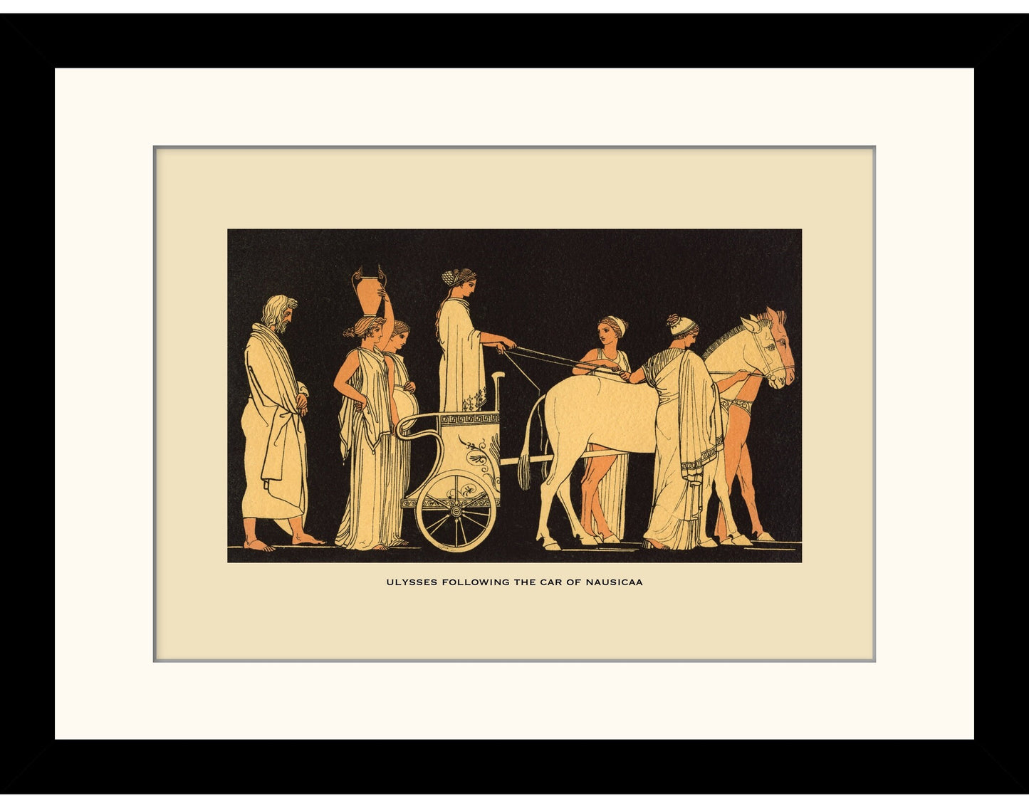 Ulysses following the car of Nausicaa Print