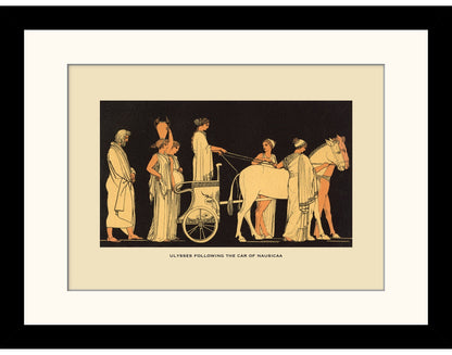 Ulysses following the car of Nausicaa Print