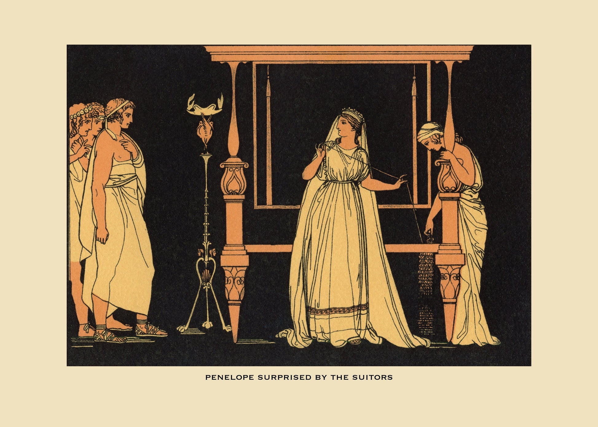 Penelope surprised by the Suitors Print – antique art print from Ninska Designs