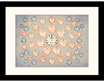 Time Zone Clocks Print