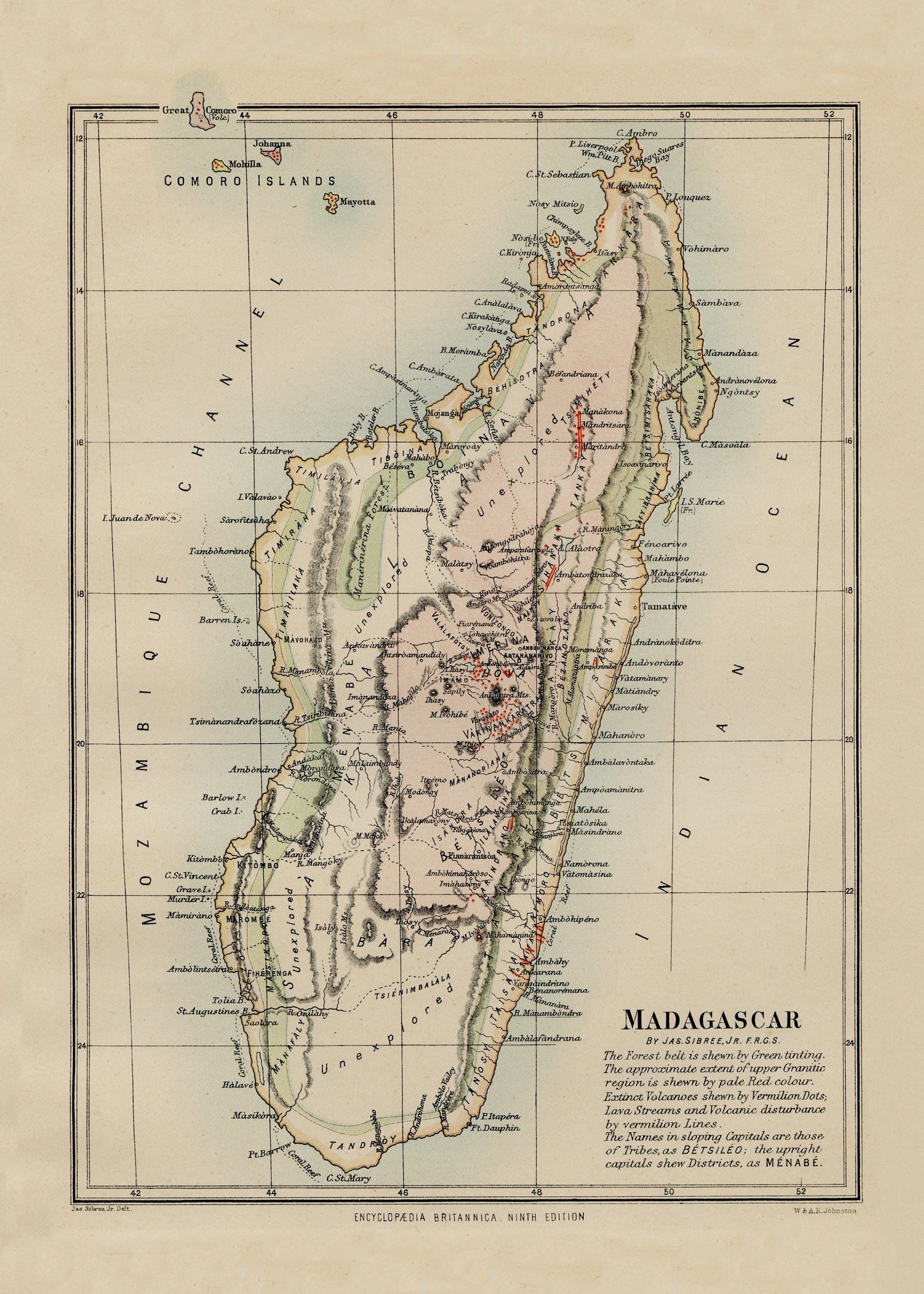 Madagascar Map – antique art print from Ninska Designs