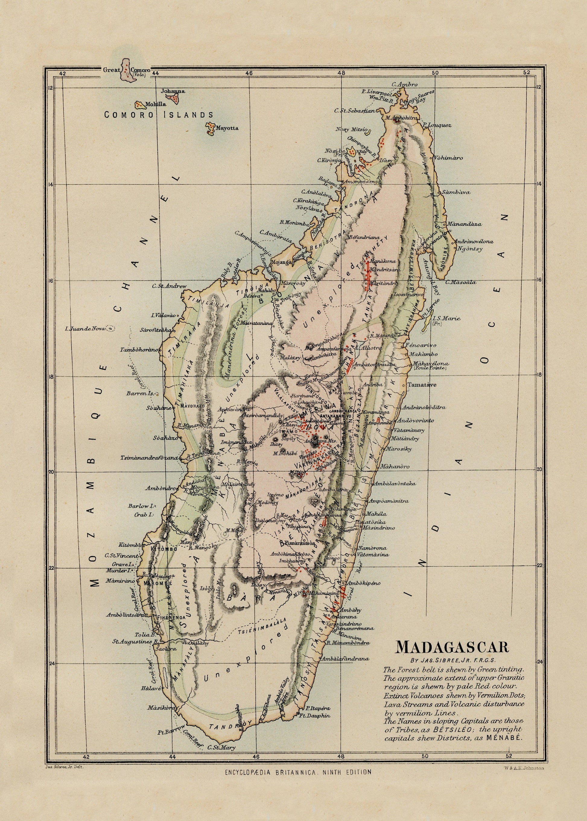 Madagascar Map – antique art print from Ninska Designs