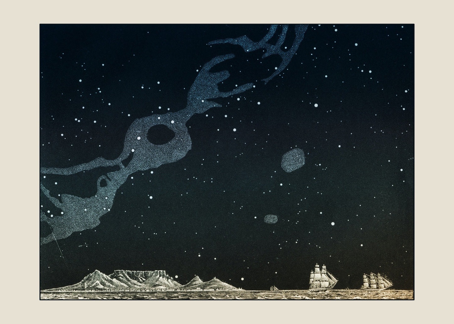 Star Map over Table Bay – antique art print from Ninska Designs