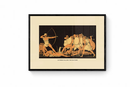 Ulysses killing the Suitors Antique Reproduction Print