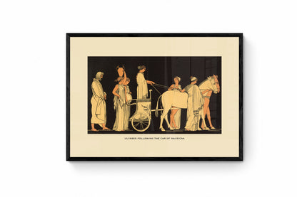 Ulysses following the car of Nausicaa Print