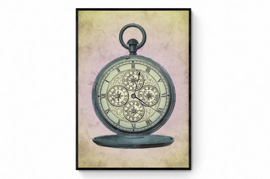 Victorian Pocket Watch Print – antique art print from Ninska Designs