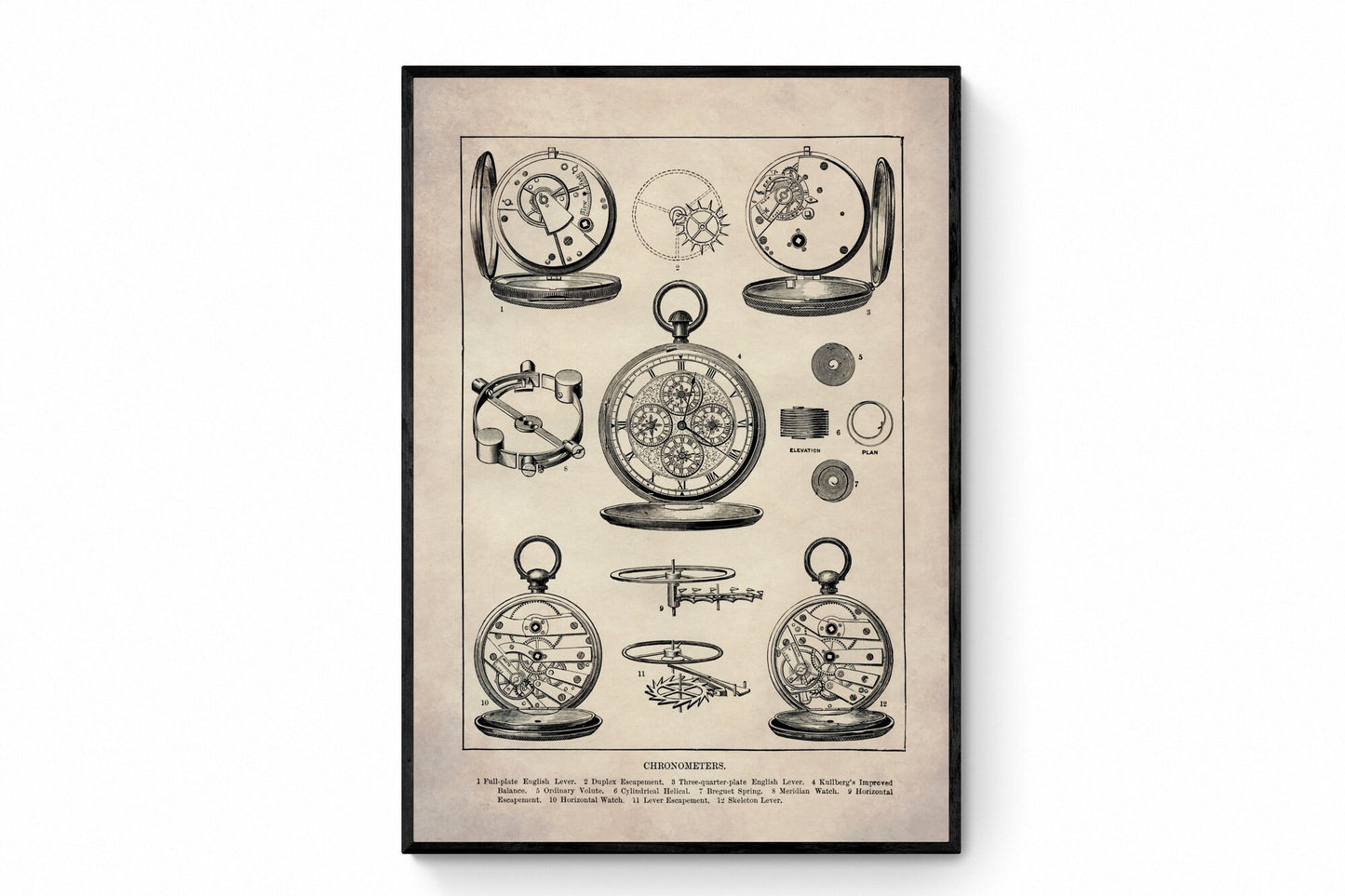 Chronometers Print – antique art print from Ninska Designs