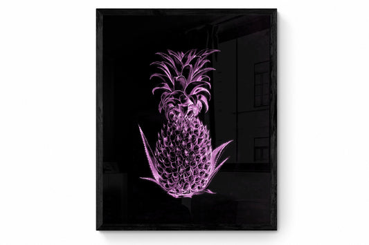 Pink Neon Pineapple Print