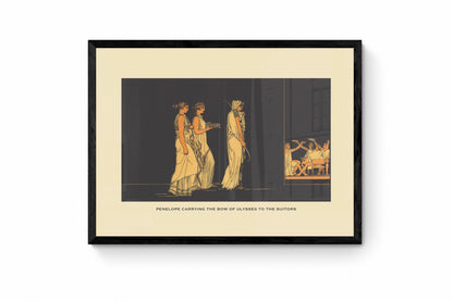 Penelope carrying the bow of Ulysses to the Suitors Print