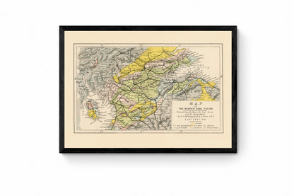 Map of the Scotch Coal Fields Antique Reproduction