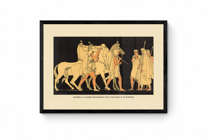 Diomed & Ulysses returning with the spoils of Rhesus Print