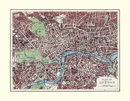 London Map – antique art print from Ninska Designs