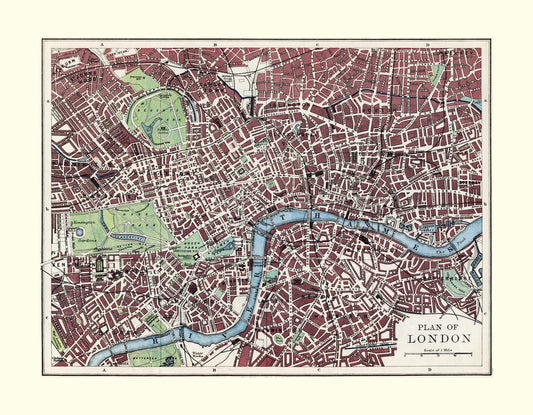 London Map – antique art print from Ninska Designs