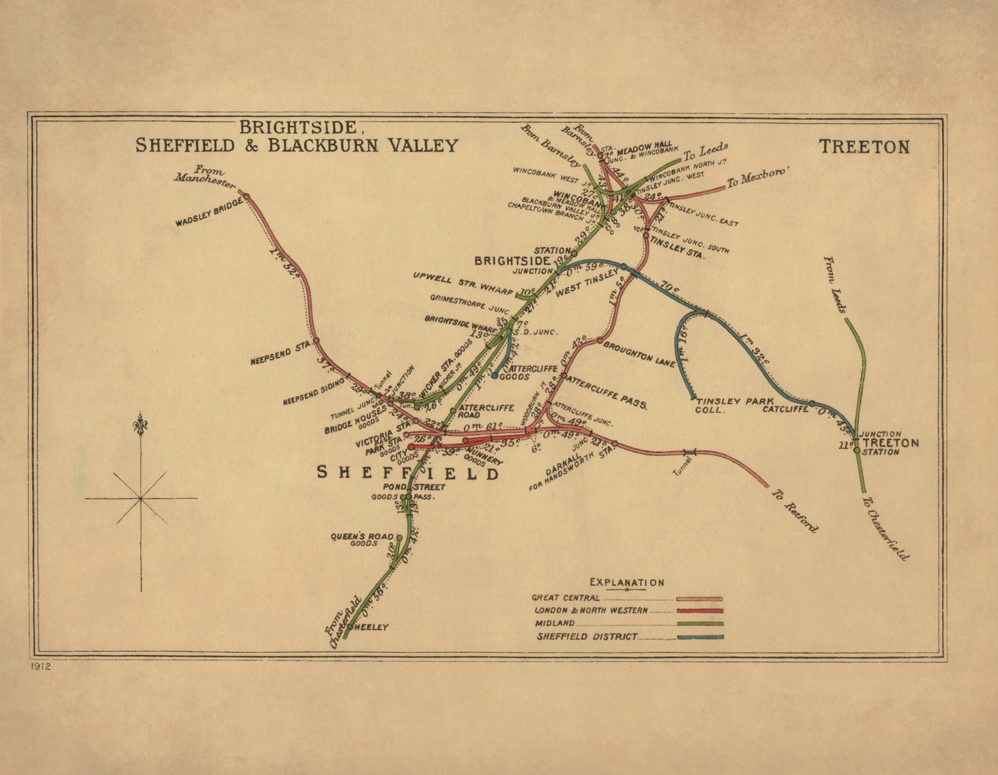 Railway Map 1912