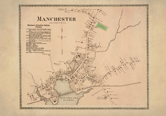 Manchester 1872 – antique art print from Ninska Designs