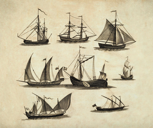 Sailing Ships – antique art print from Ninska Designs