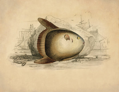 Short Sunfish Print – antique art print from Ninska Designs
