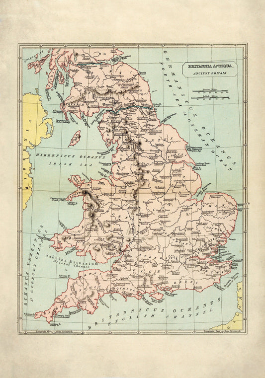 Britannia Antiqua (Ancient Britain) Map