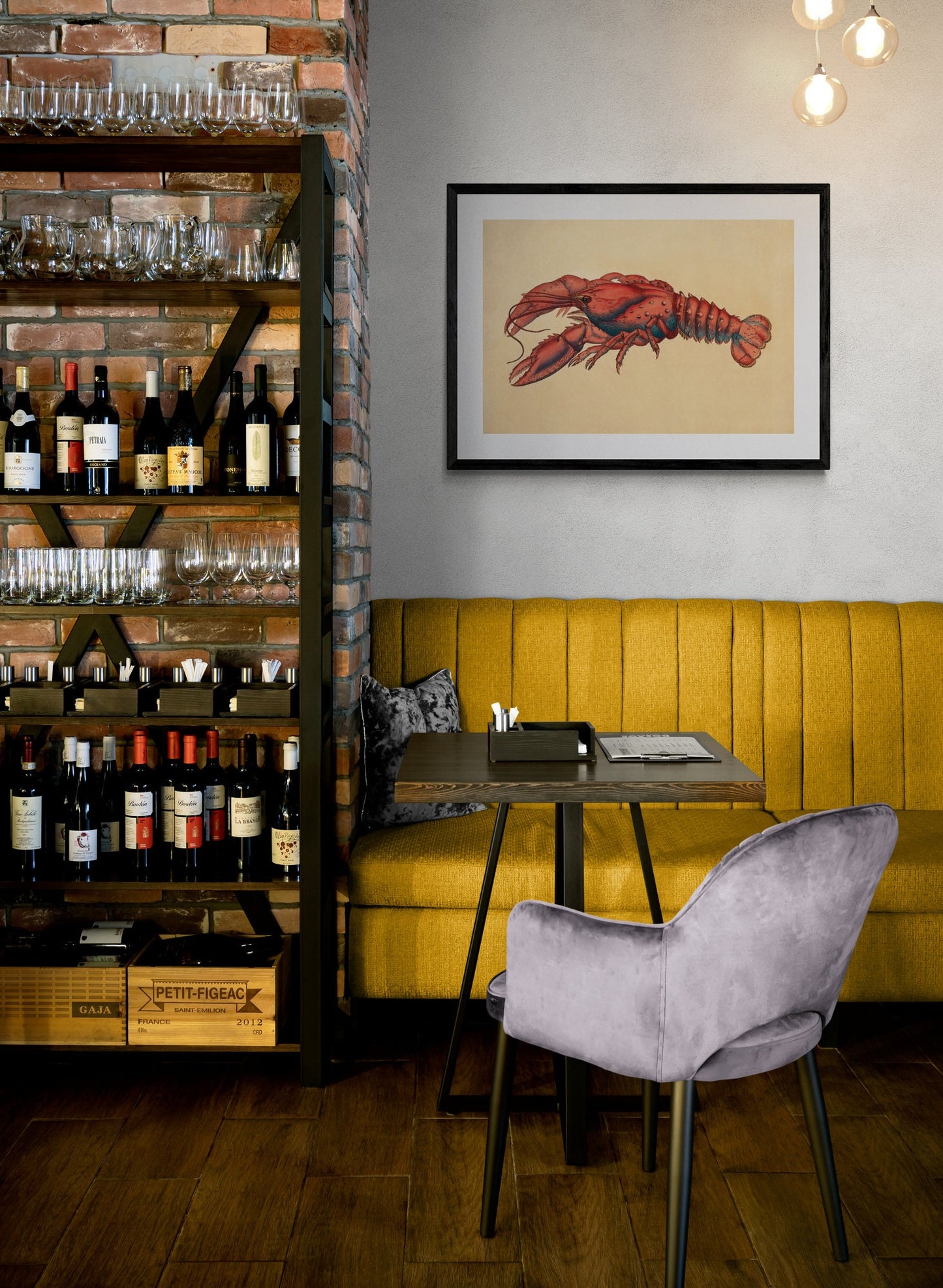 Serrated Lobster (Cancer Serratus) Print - Antique Reproduction - James Sowerby - Sealife - Marine Wildlife - Available Framed