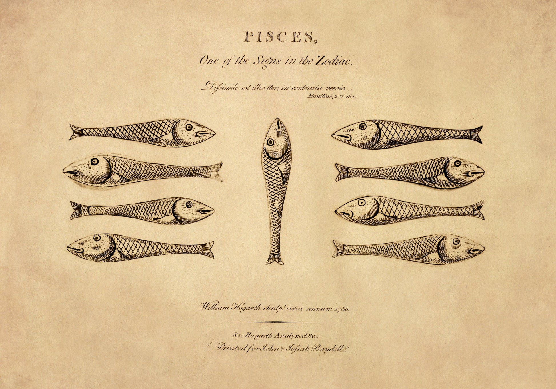 Pisces – antique art print from Ninska Designs