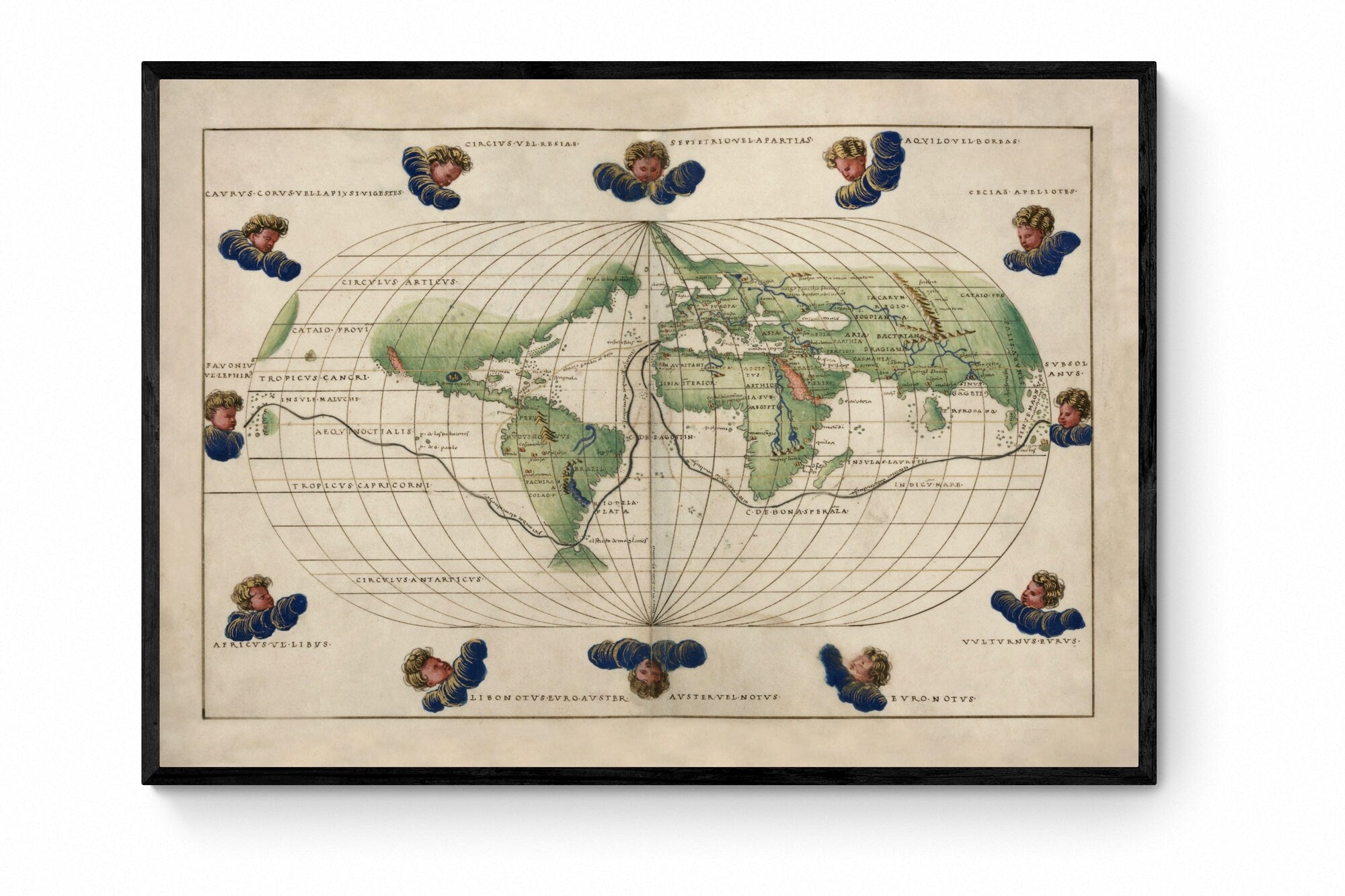 Map of the World in 1542 | Ninska Designs