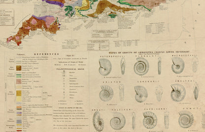 Palaeontological Map of the British Islands